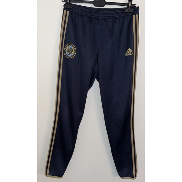 Adidas Mens MLS PHL Union Tapered Leg Full Length Ankle Zip Style Soccer Pants M - Picture 1 of 10